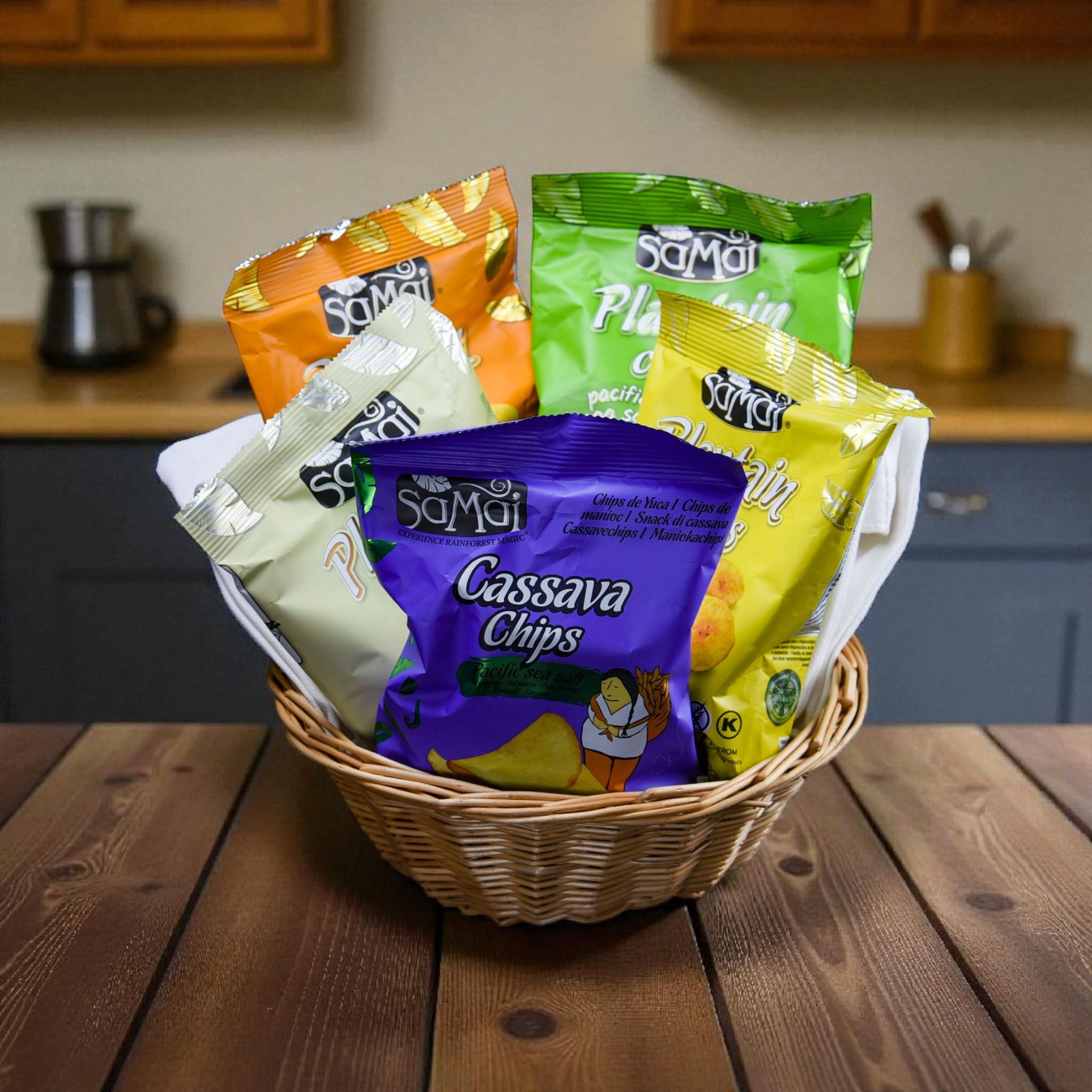 Panier garnis avec 5 sachets au choix