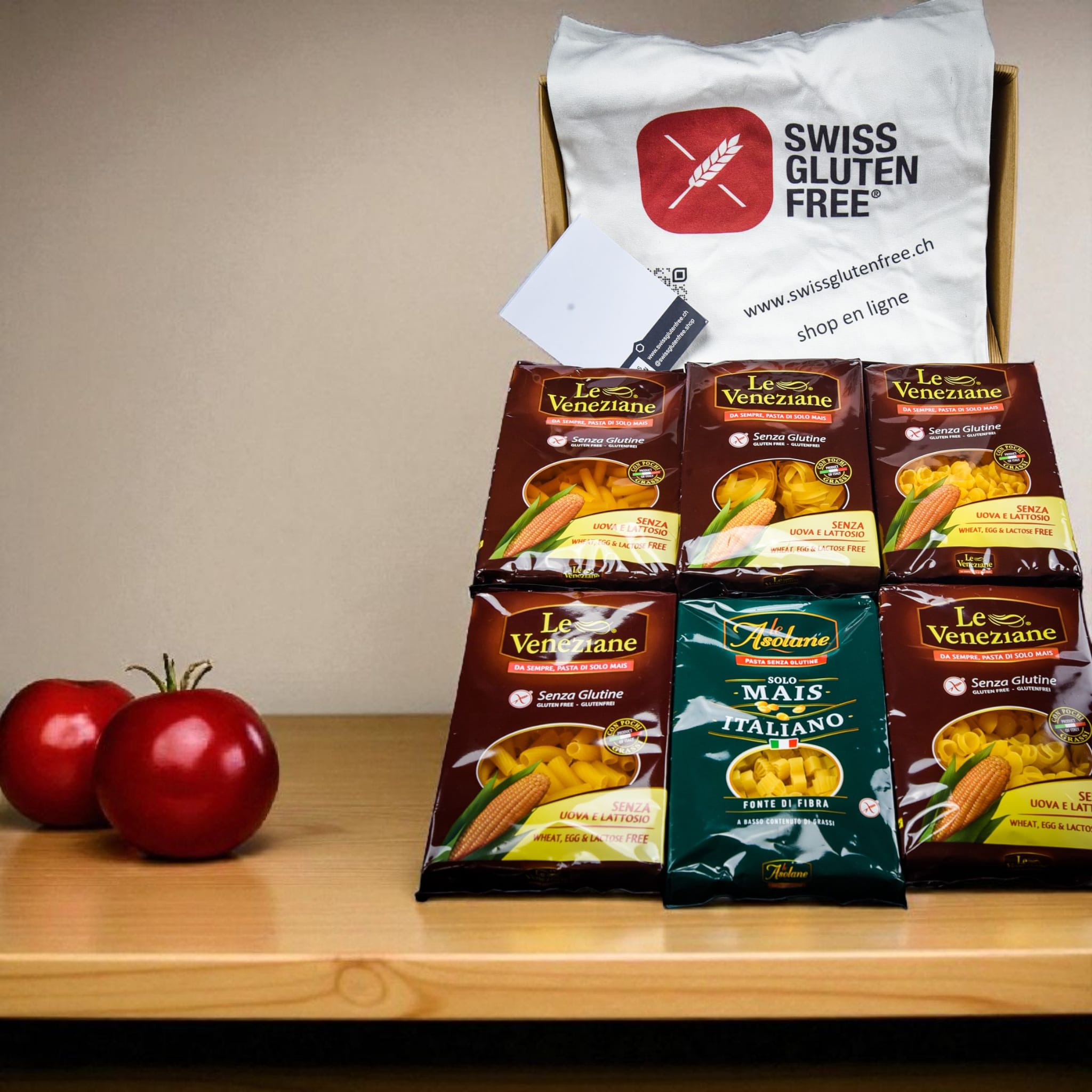 détail du panier garni de pâtes