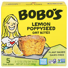 Bobo's bouchées à l'avoine citron et graines de pavot