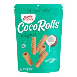 bricelets roulée à la noix de coco sans gluten