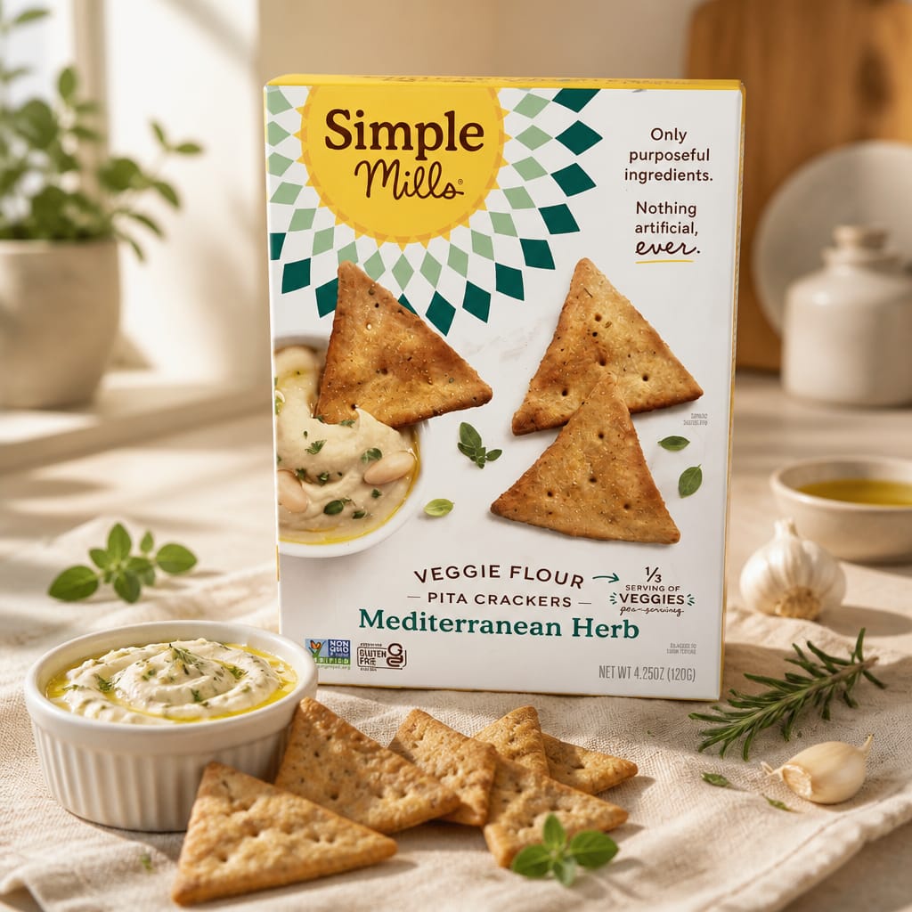 Crackers pita aux herbes méditerranéennes – Simple Mills – Image 2
