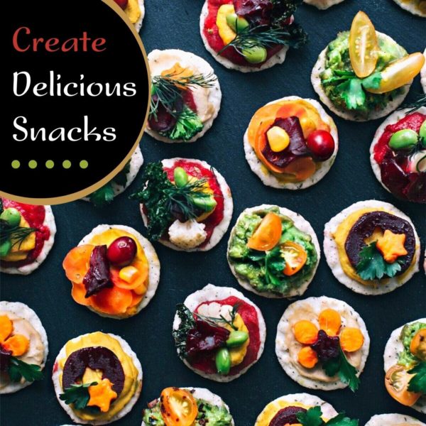 idée de présentation crackers de riz au wasabi