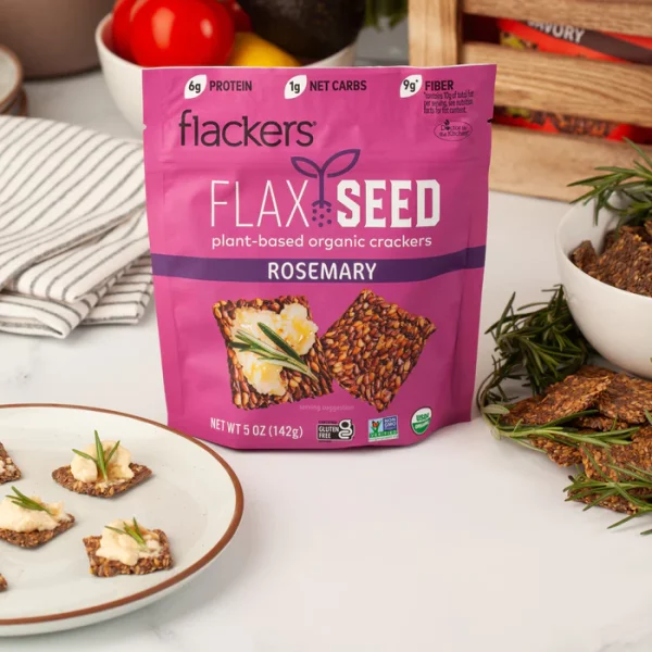 Crackers Bio aux Graines de Lin & Romarin – Sans Gluten, Riche en Fibres – Image 5
